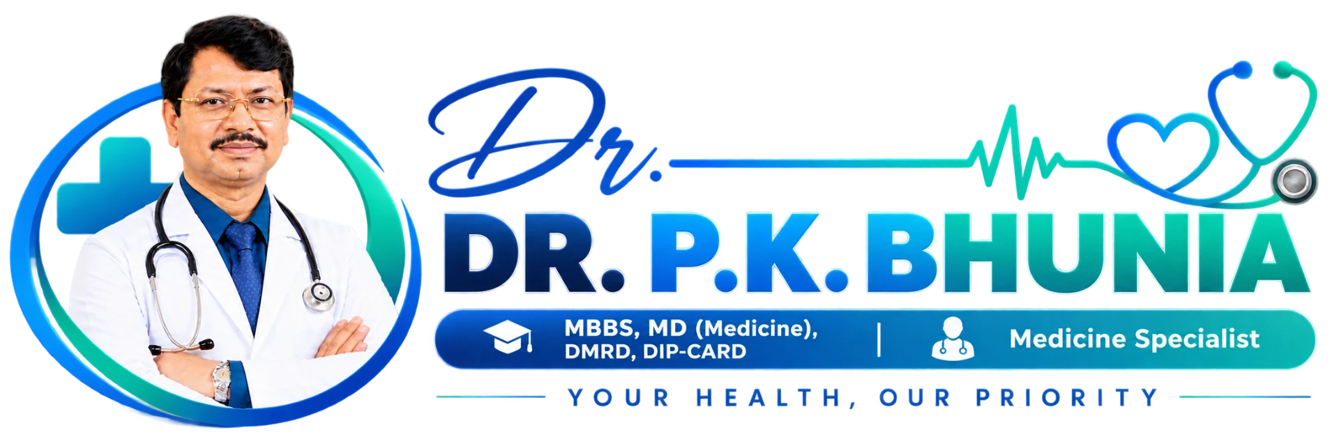 Dr. P. K. Bhunia — MBBS (Cal), DMRD (Cal), MD (Cal), Dip Card (RCP, UK), Dip Diabetes (RCP, UK), Masterclass in Diabetic Complications (RCP, UK) | General Physician & Consultant